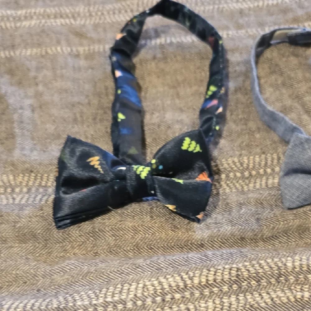 Kids Bow Tie Set - Blue, Black & Gray